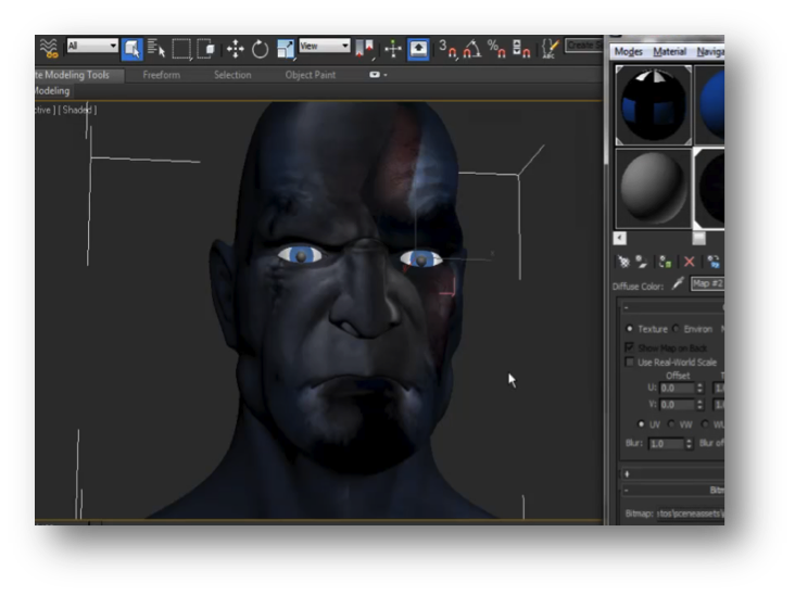 Creando un personaje virtual 3D - Kratos de PS3 curso en linea wedubox